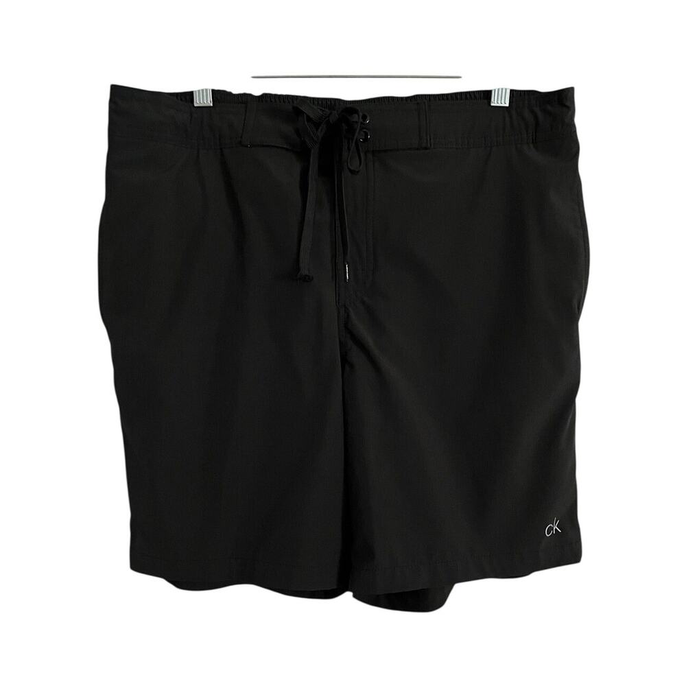 Calvin Klein Mens Swimwear Shorts Size L Pockets Lined Beach Travel Stretch
